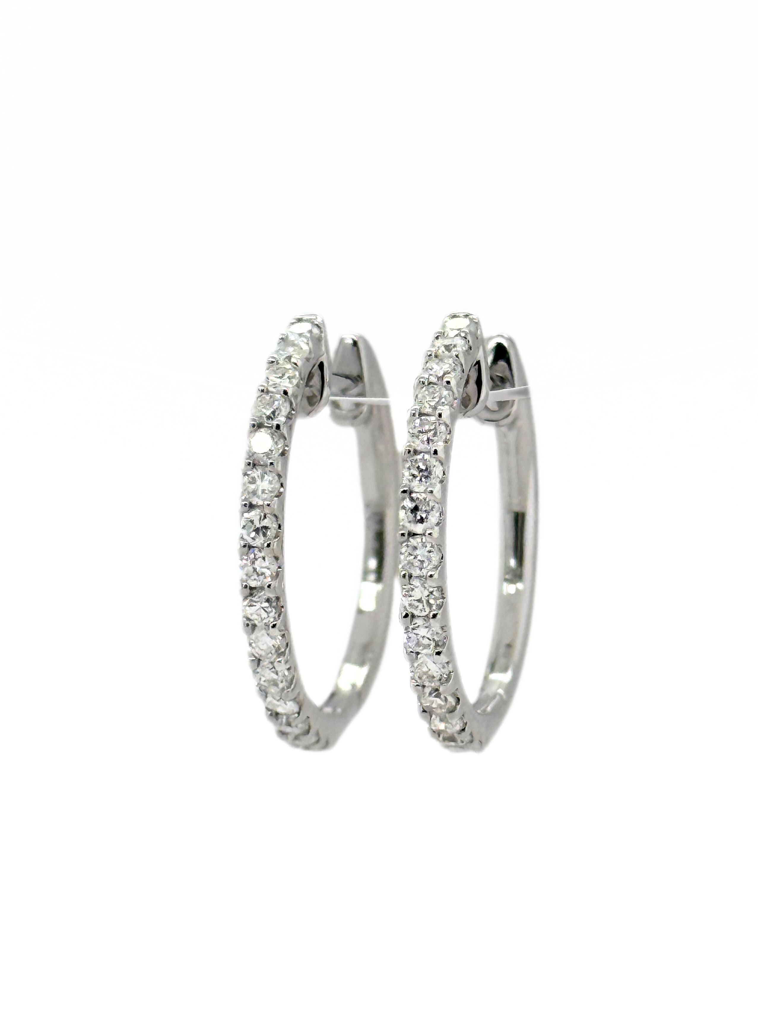 Diamond Hoop Earring-115394